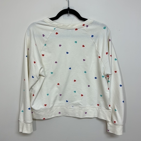 Wildfox Heart Sweatshirt Cream Medium - Picture 6 of 8